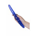 Двусторонний фаллоимитатор  Toyfa Basic, TPE, синий, 28,5 см