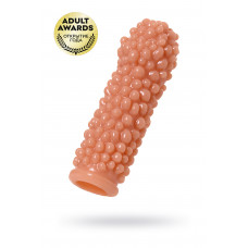 Насадка реалистичная KOKOS EXTREME SLEEVE 08-M с дополнительной стимуляцией, TPE, телесная, 14.7 см