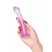 Нереалистичный фаллоимитатор TOYFA Basic Jelly Dildo S, TPE, фиолетовый, 15,5 см