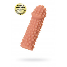 Насадка реалистичная KOKOS EXTREME SLEEVE 10-M с дополнительной стимуляцией, TPE, телесная, 15.8 см