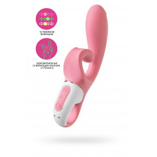 Нереалистичный вибратор Satisfyer Hug me, силикон, розовый