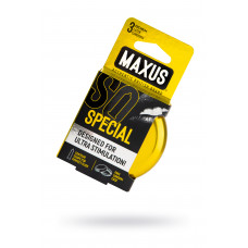 Презервативы Maxus Special, точечные, латекс, ребристые, железный кейс, 3 шт.