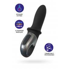 Анальный вибратор с нагревом Satisfyer Hot Passion Connect App, силикон, черный, 18 см