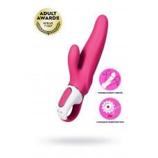 Нереалистичный вибратор Satisfyer Vibes Mr. Rabbit, силикон, красный, 22,1 см.