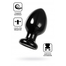 Анальная втулка TOYFA POPO Pleasure Cetus α, PVC, черная, 11,5 см, Ø 6,2 см