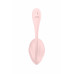 Виброяйцо Satisfyer Ribbed Petal Connect App с пультом ДУ, розовое, 7,8 см